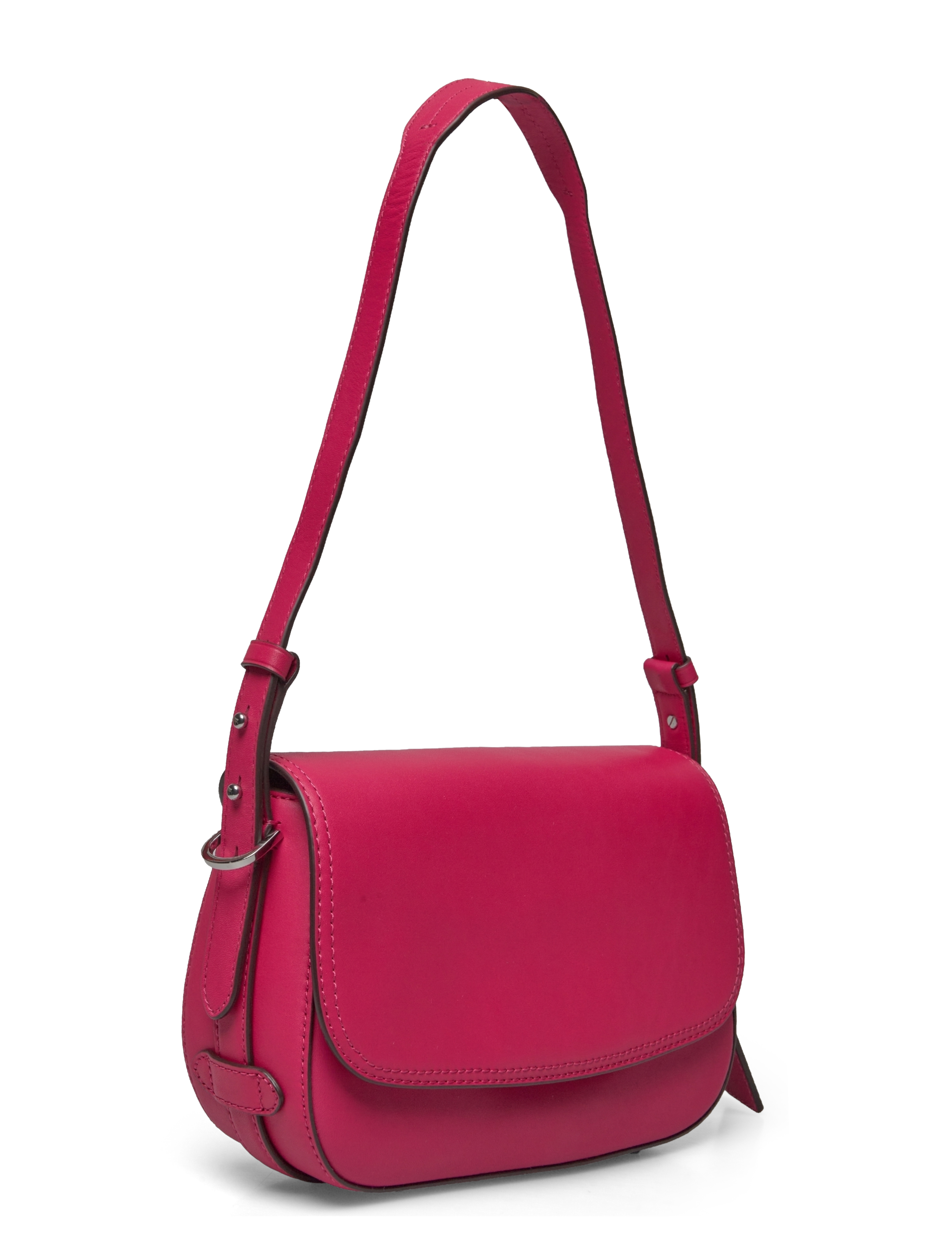 Lauren Ralph Lauren - Leather Small Maddy Shoulder Bag - sport pink - 2