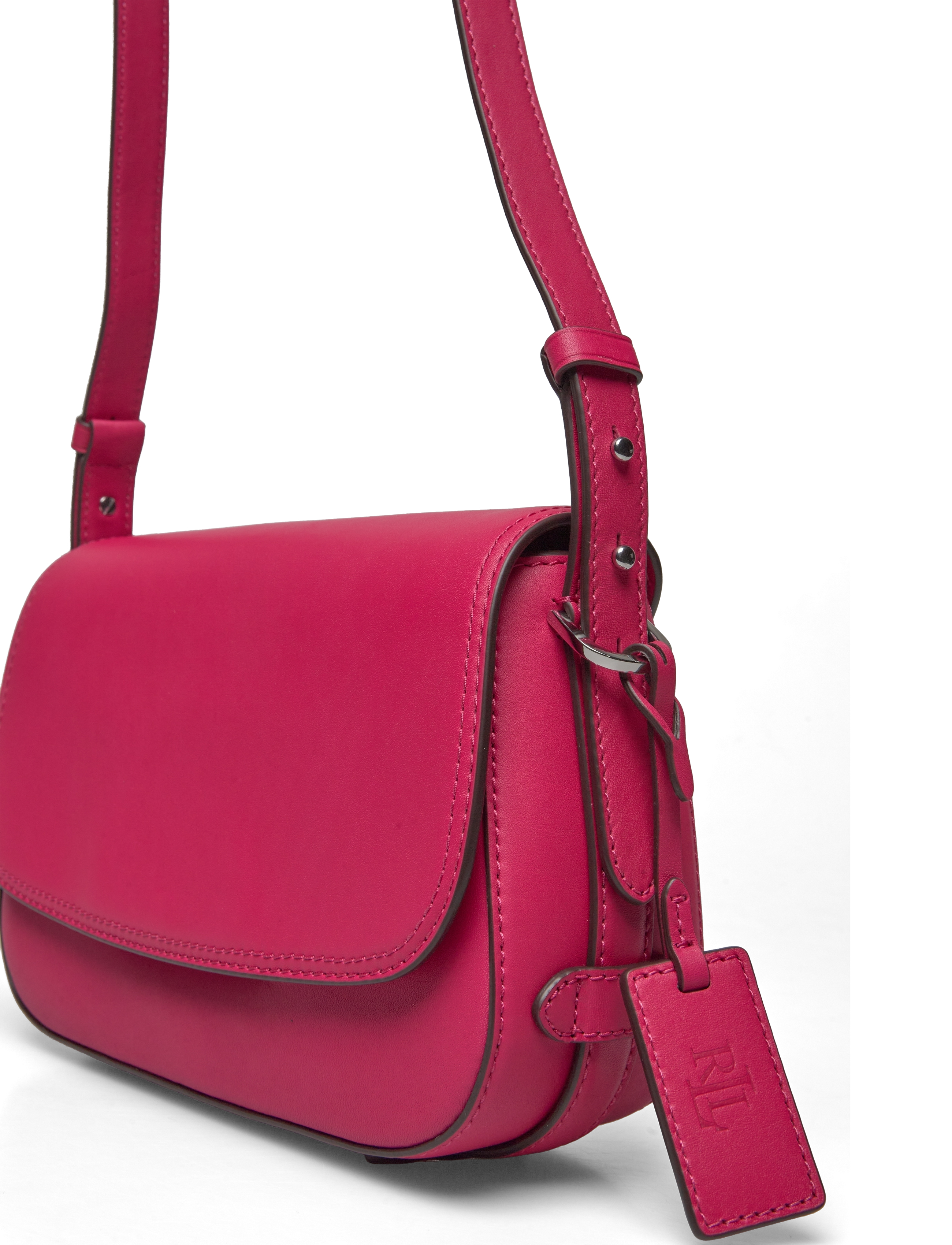 Lauren Ralph Lauren - Leather Small Maddy Shoulder Bag - sport pink - 3