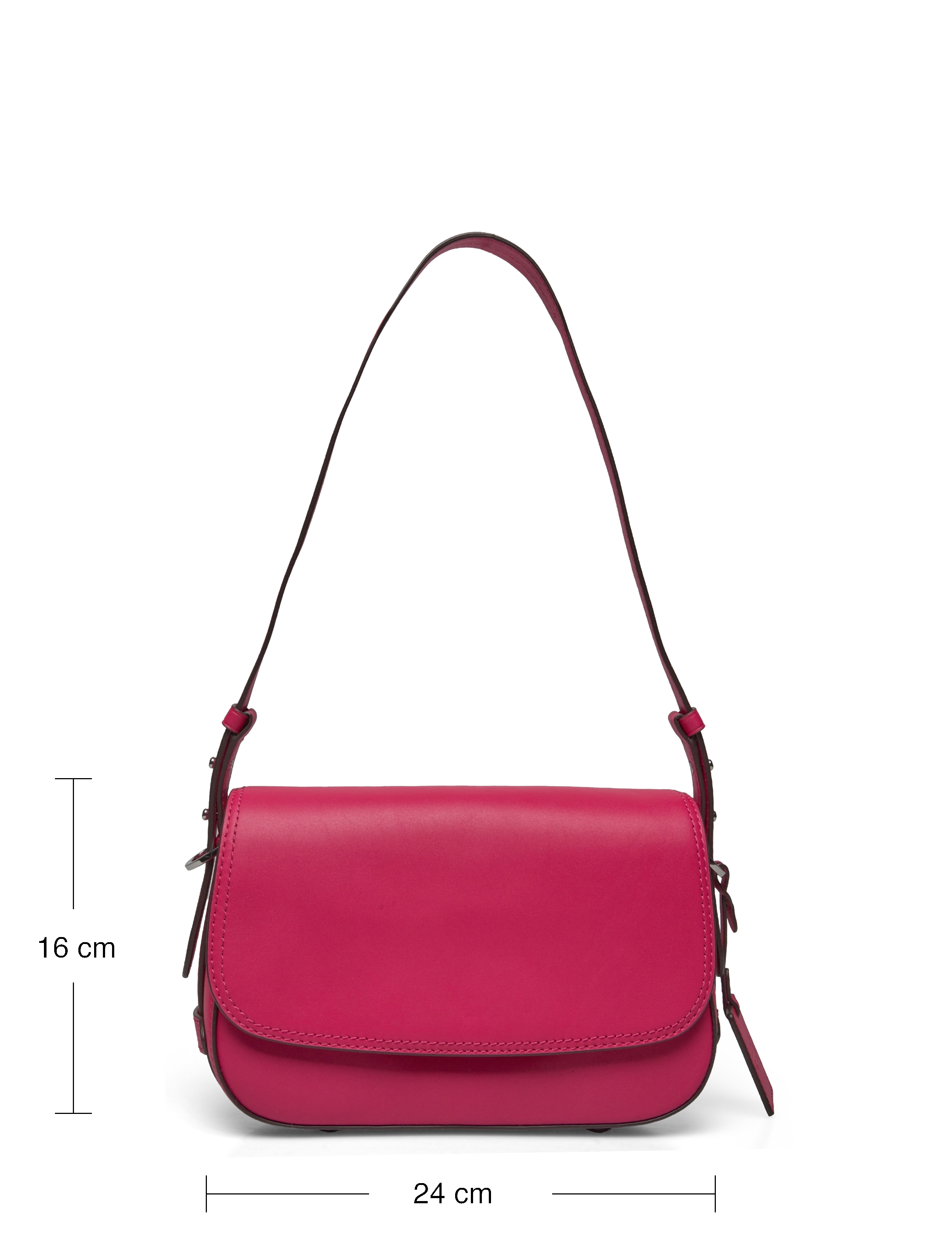 Lauren Ralph Lauren - Leather Small Maddy Shoulder Bag - sport pink - 5