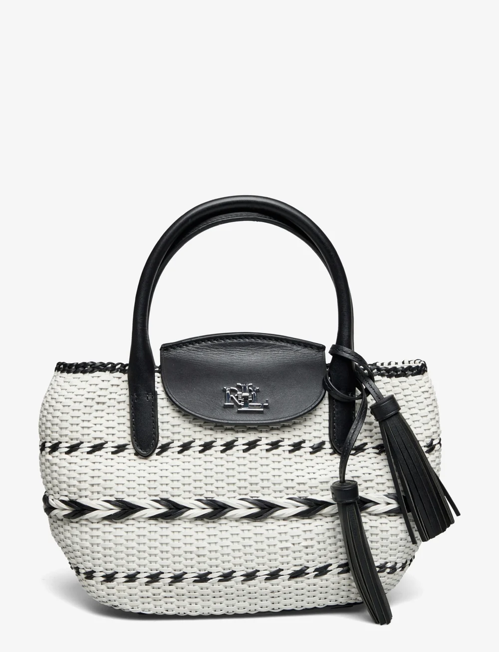 Lauren Ralph Lauren Geo motif Woven Leather Large Perri Tote