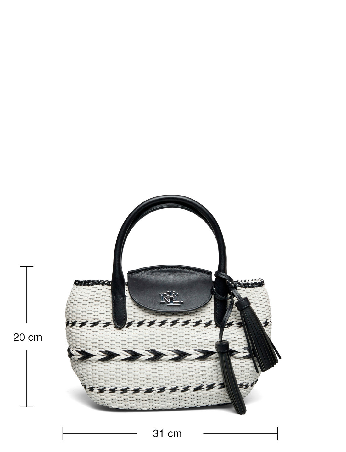 Lauren Ralph Lauren Geo motif Woven Leather Large Perri Tote