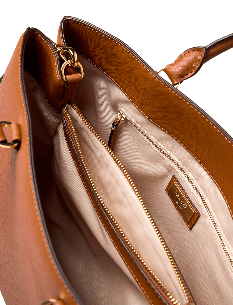 Lauren Ralph Lauren - Crosshatch Leather Large Hanna Satchel - speciella tillfällen - lauren tan - 3