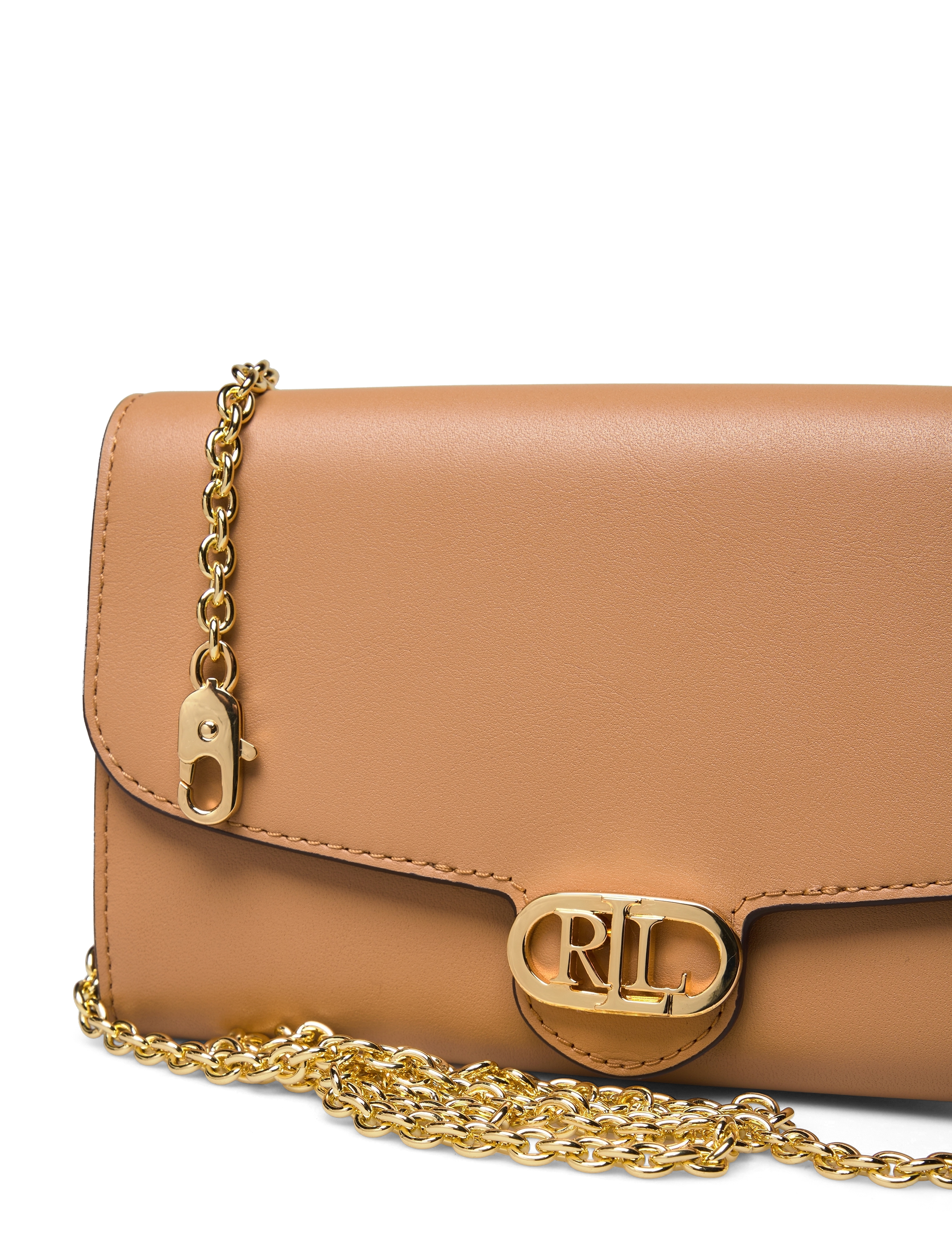 Lauren Ralph Lauren - Leather Medium Adair Crossbody - buff - 3