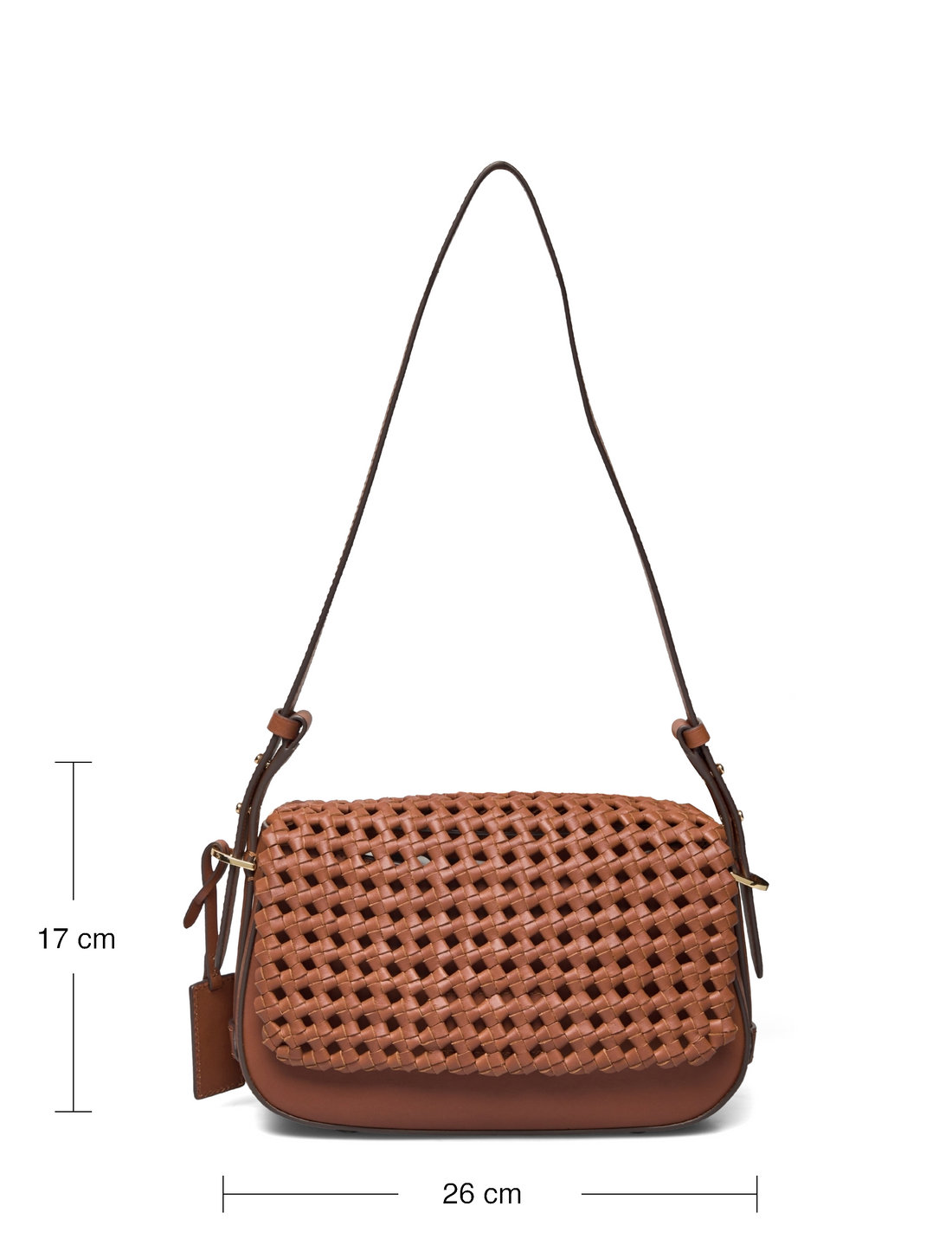 Lauren Ralph Lauren Woven Leather Small Maddy Shoulder Bag