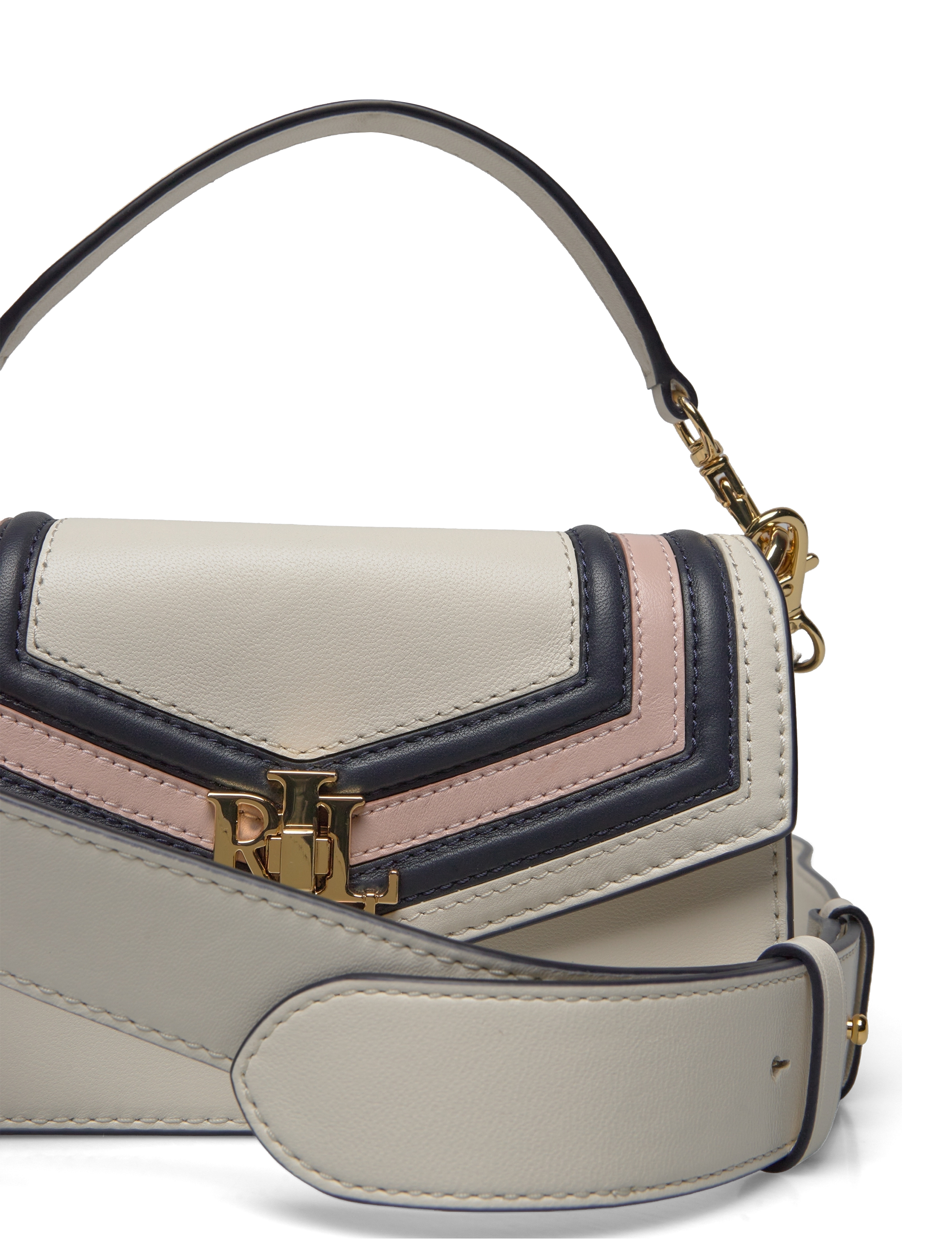 Lauren Ralph Lauren - Nappa Leather Small Tayler Crossbody Bag - vanilla/refined n - 3