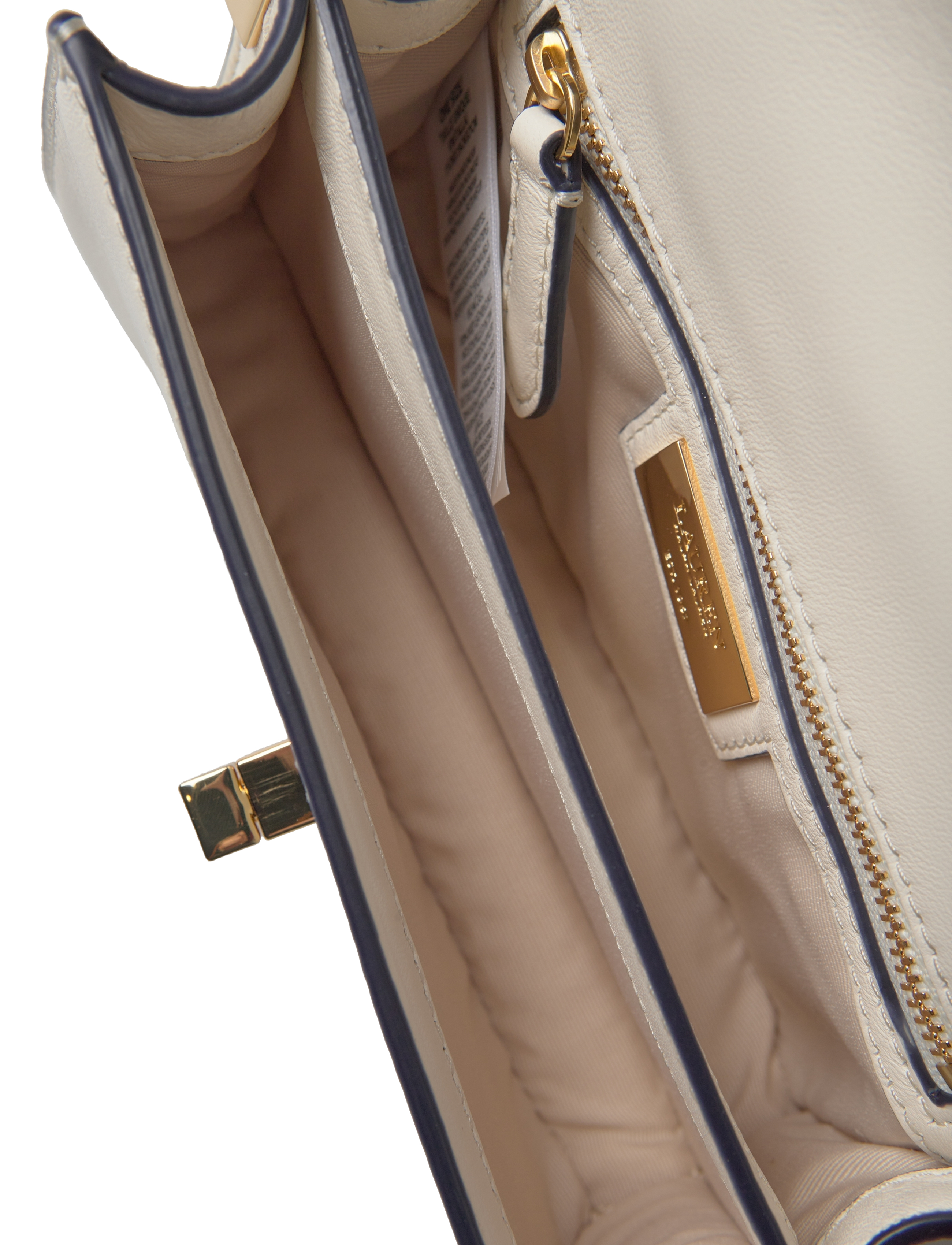 Lauren Ralph Lauren - Nappa Leather Small Tayler Crossbody Bag - vanilla/refined n - 4