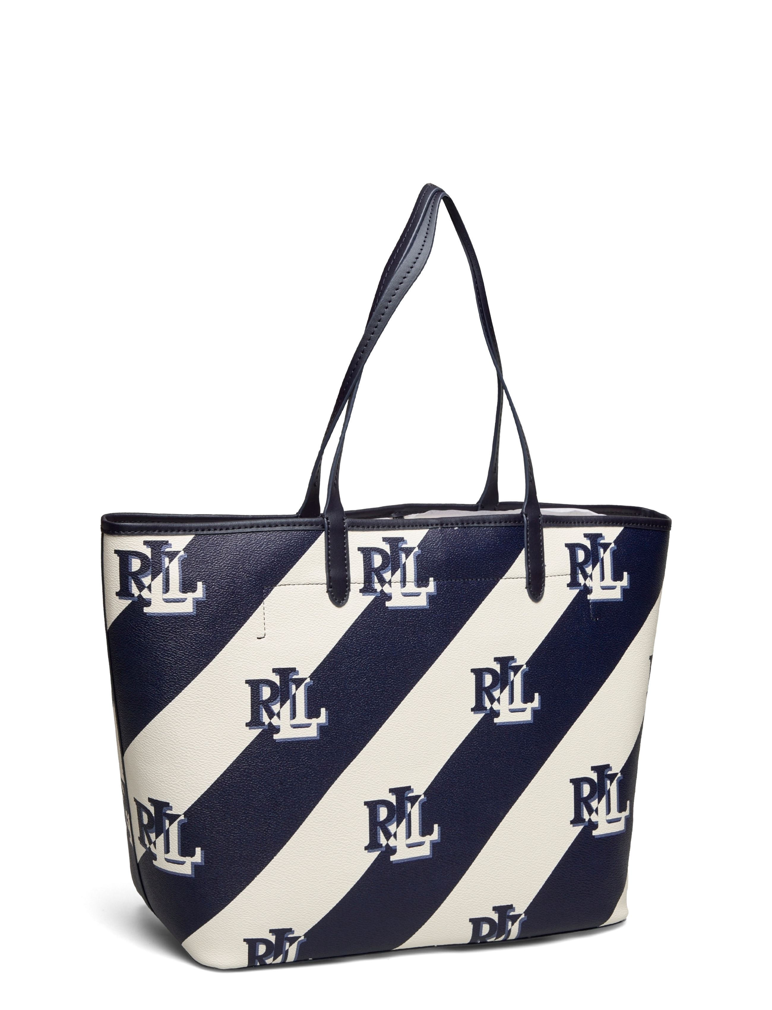 Lauren Ralph Lauren - Coated Canvas Large Collins Tote - navy - 2