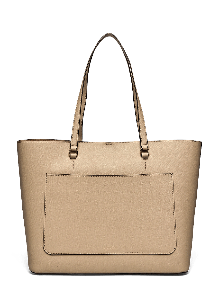 Lauren Ralph Lauren - Crosshatch Leather Large Karly Tote - sacs en toile - birch tan - 1