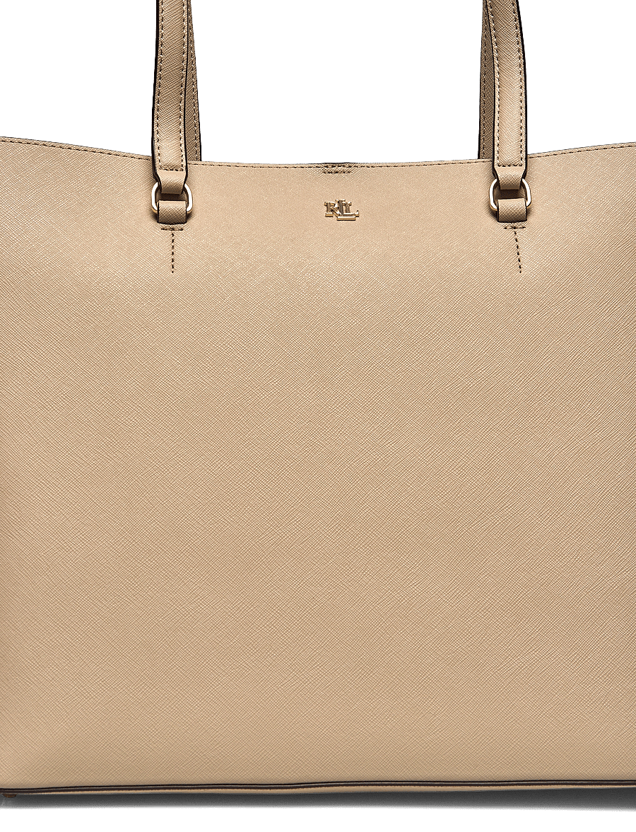 Lauren Ralph Lauren - Crosshatch Leather Large Karly Tote - sacs en toile - birch tan - 3
