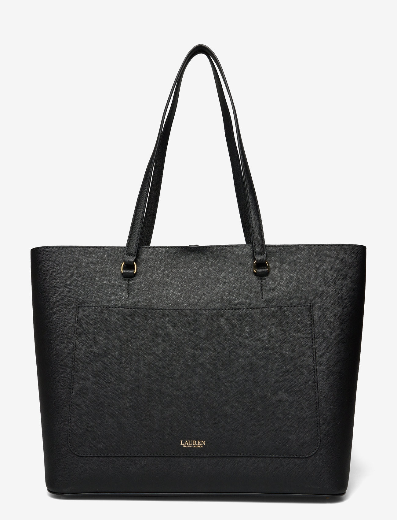 バッグ Lauren Ralph Lauren Black Leather Tote Lauren Ralph Lauren Crosshatch Leather Large Sophisticated