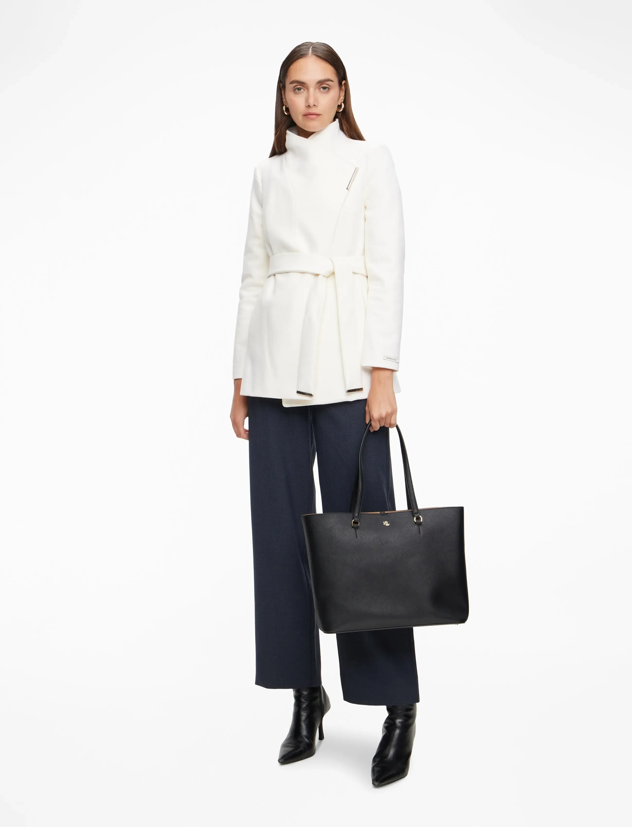 Lauren Ralph Lauren - CROSSHATCH LEATHER-KARLY-TTE-LRG - tote töskur - black - 2
