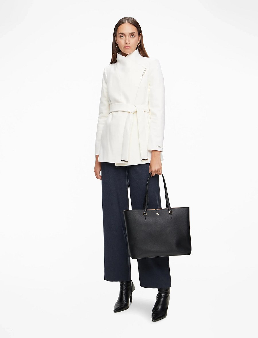 Lauren Ralph Lauren - CROSSHATCH LEATHER-KARLY-TTE-LRG - tote töskur - black - 2