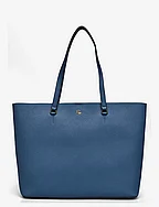 Crosshatch Leather Large Karly Tote - PALE AZURE