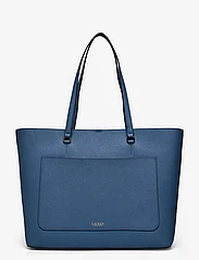 Lauren Ralph Lauren - Crosshatch Leather Large Karly Tote - shoppere - pale azure - 1