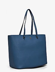 Lauren Ralph Lauren - Crosshatch Leather Large Karly Tote - shoppere - pale azure - 2