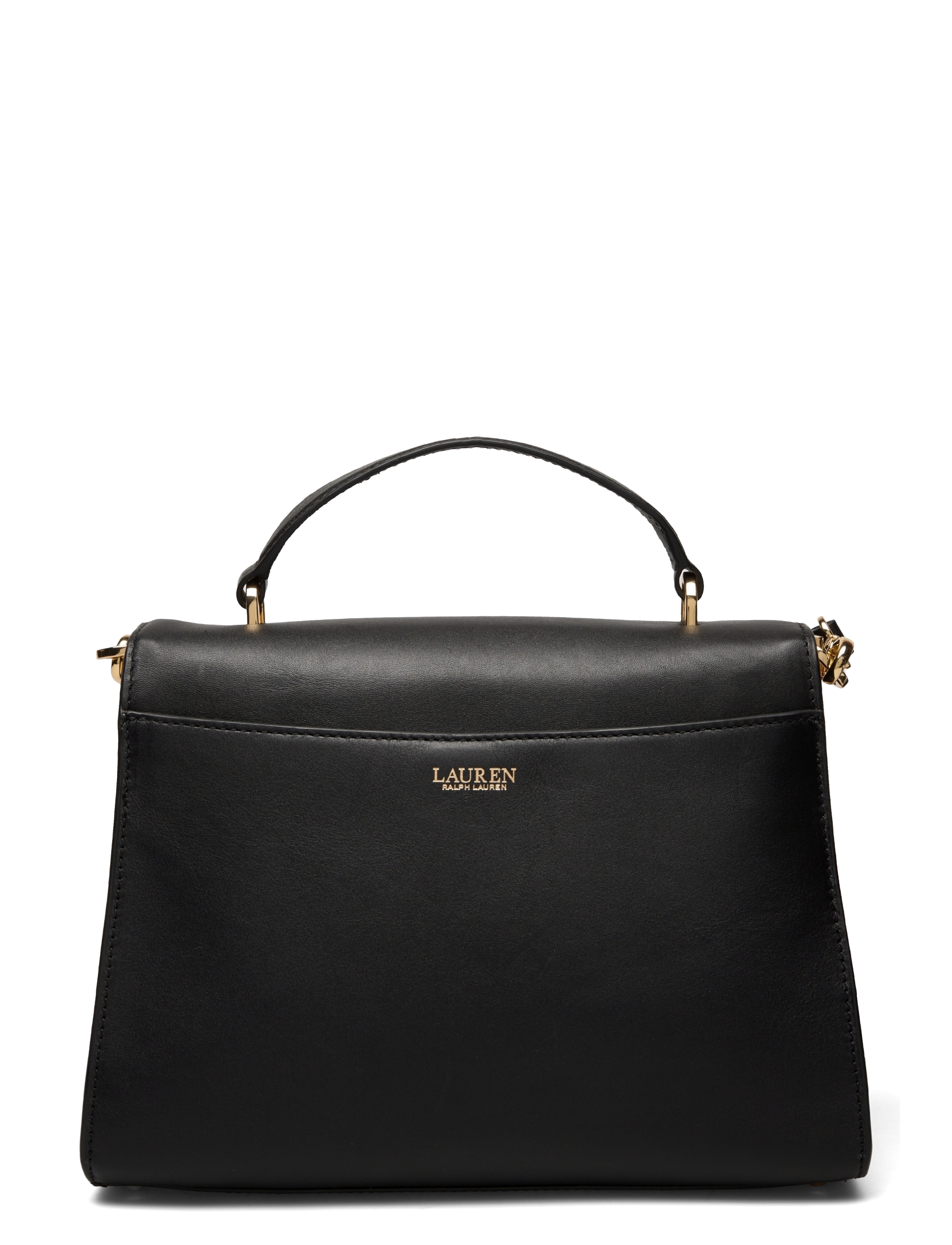 Lauren Ralph Lauren - Leather Medium Farrah Satchel - black - 1