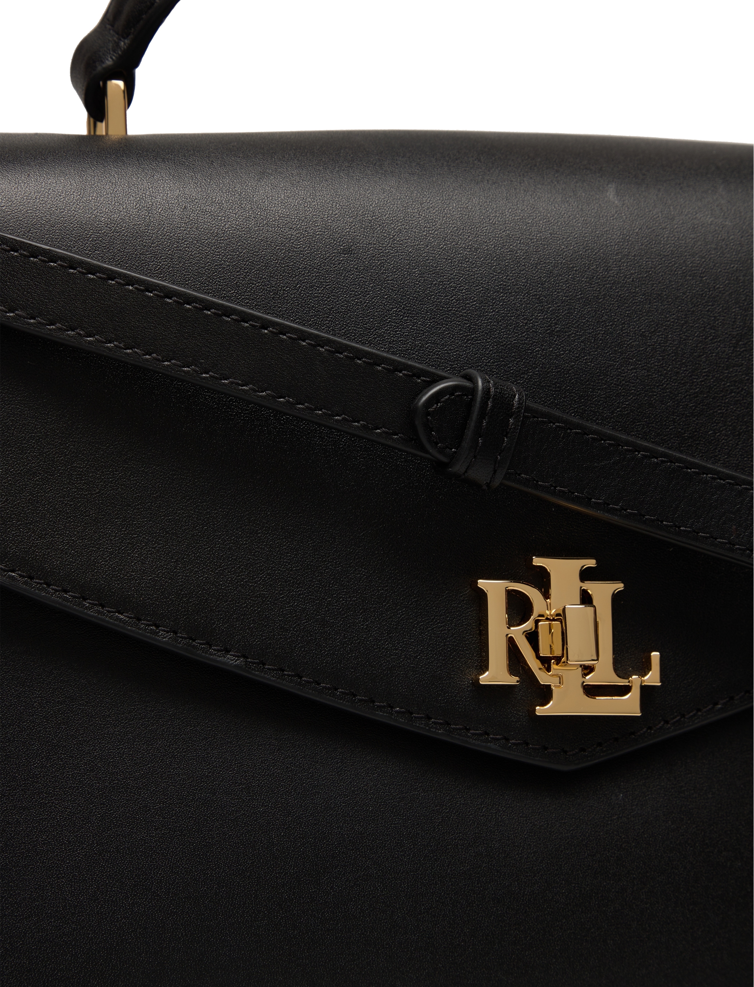 Lauren Ralph Lauren - Leather Medium Farrah Satchel - black - 3