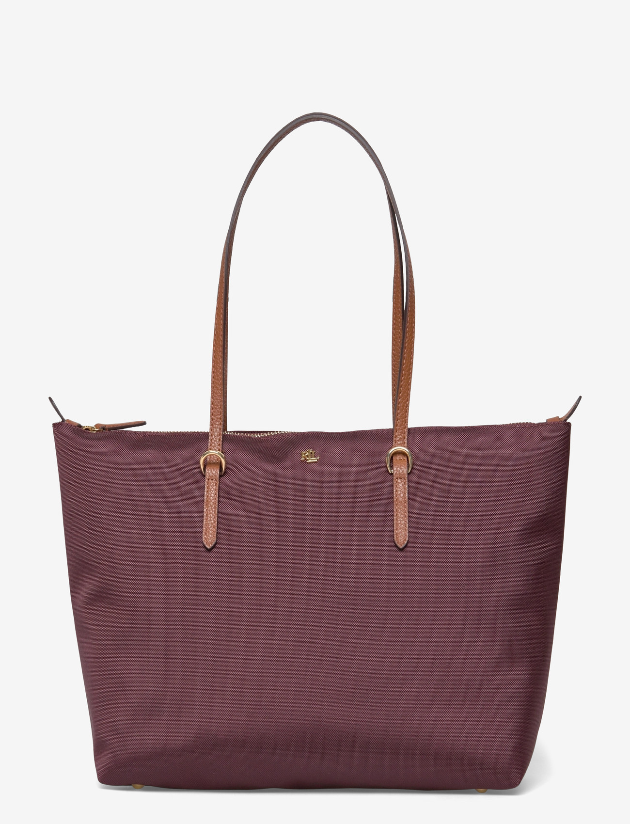 Lauren Ralph Lauren - Nylon Medium Keaton Tote Bag - tote-stiilis kotid - dark garnet/laure - 0