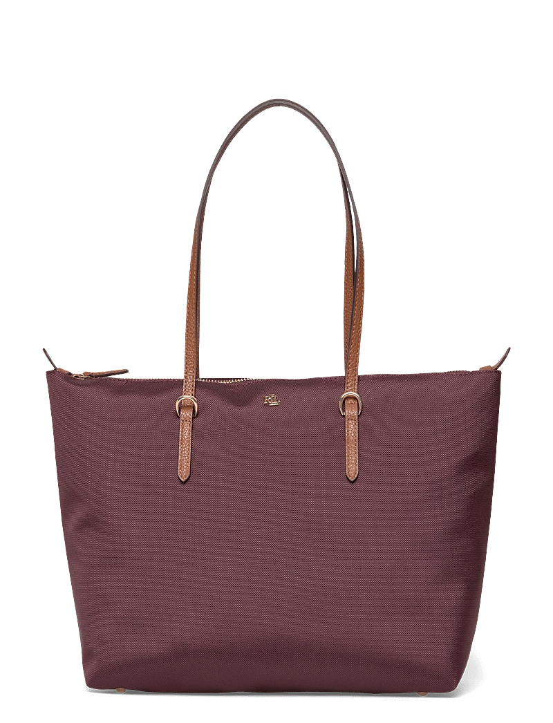 Lauren Ralph Lauren - Nylon Medium Keaton Tote Bag - tote-stiilis kotid - dark garnet/laure - 0
