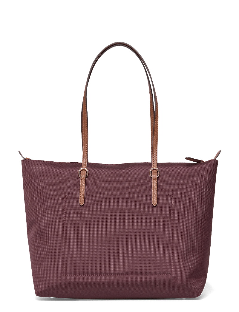Lauren Ralph Lauren - Nylon Medium Keaton Tote Bag - tote-stiilis kotid - dark garnet/laure - 1