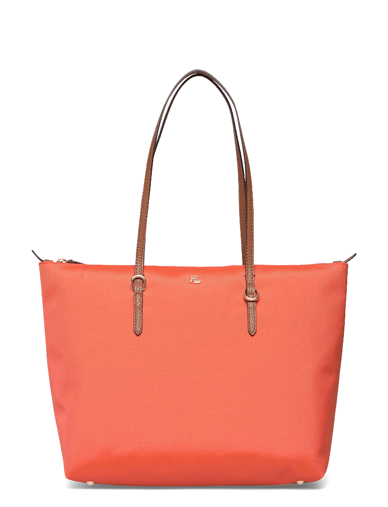 Lauren Ralph Lauren - Nylon Medium Keaton Tote Bag - tote bags - dusk orange/laure - 0