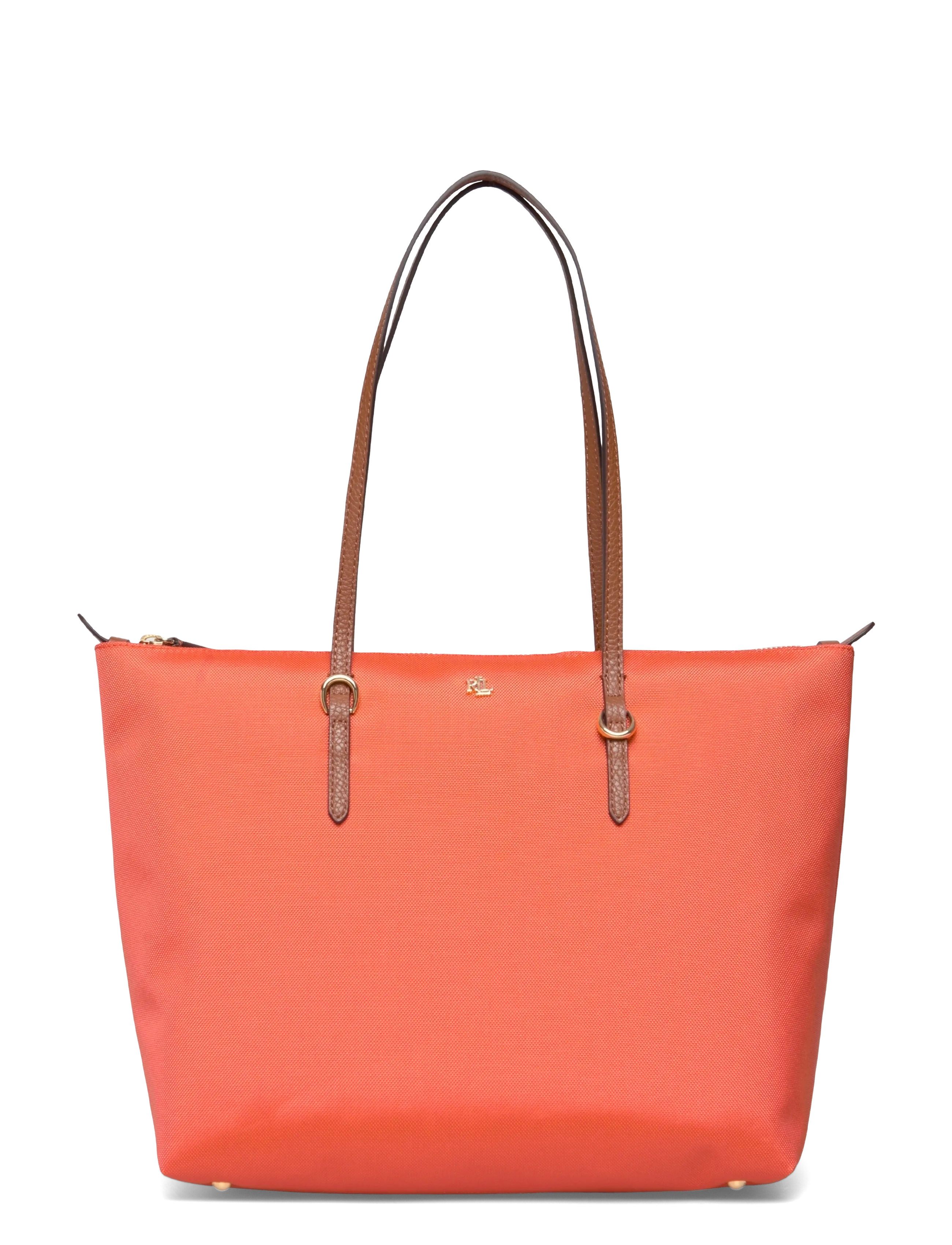 Lauren Ralph Lauren Nylon Medium Keaton Tote Bag - Shopper - DUSK ORANGE/LAURE / coral