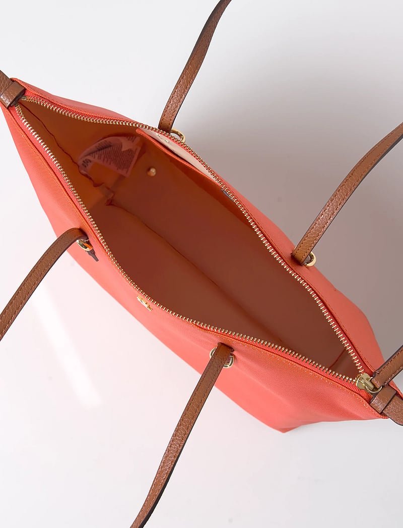 Lauren Ralph Lauren - Nylon Medium Keaton Tote Bag - tote bags - dusk orange/laure - 4