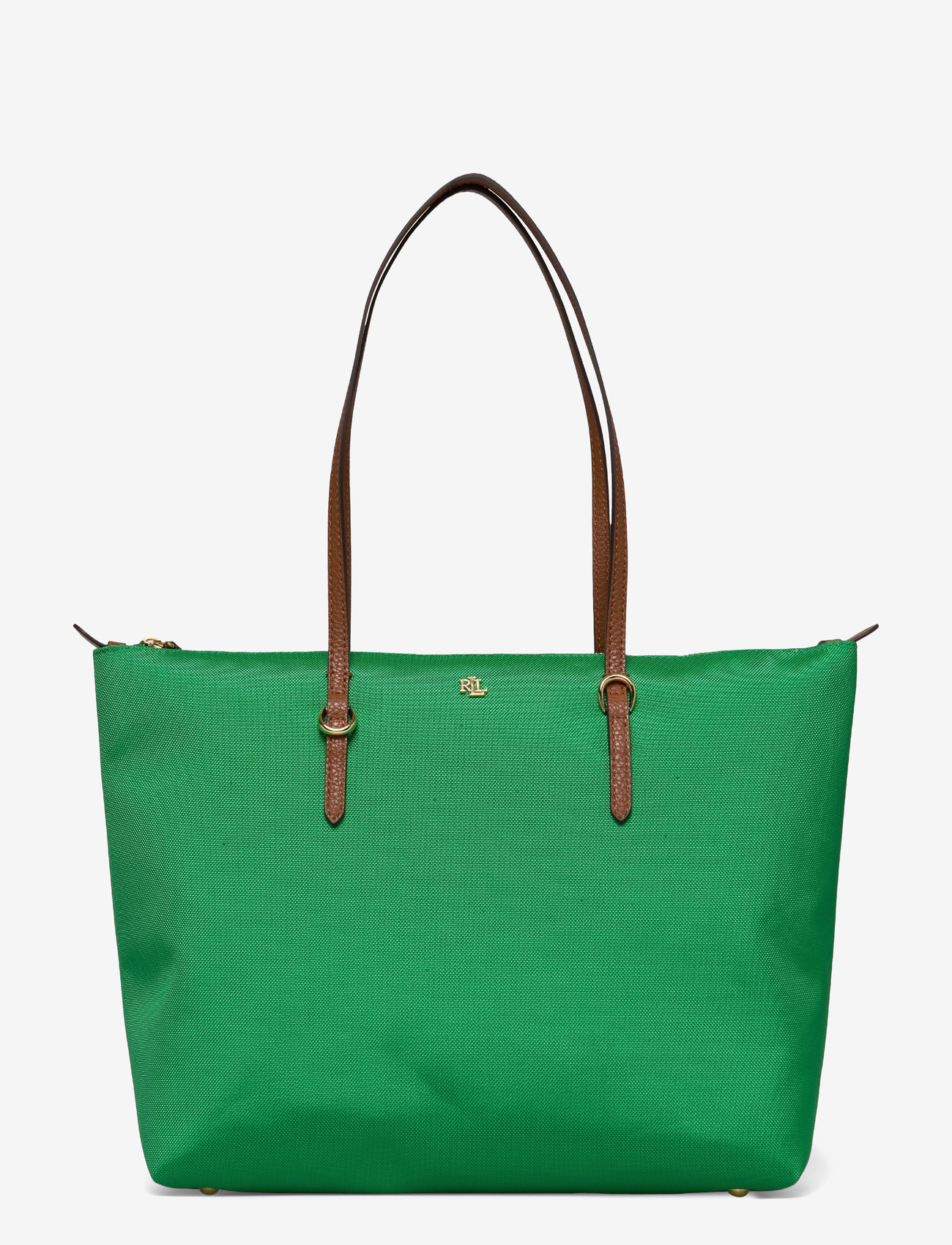 Lauren Ralph Lauren - Nylon Medium Keaton Tote Bag - tote bags - green topaz/laure - 0