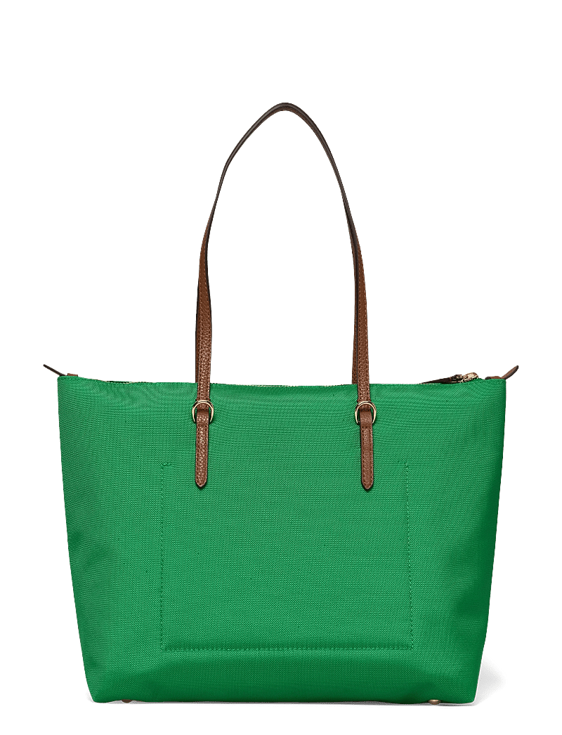 Lauren Ralph Lauren - Nylon Medium Keaton Tote Bag - pirkinių krepšiai - green topaz/laure - 1
