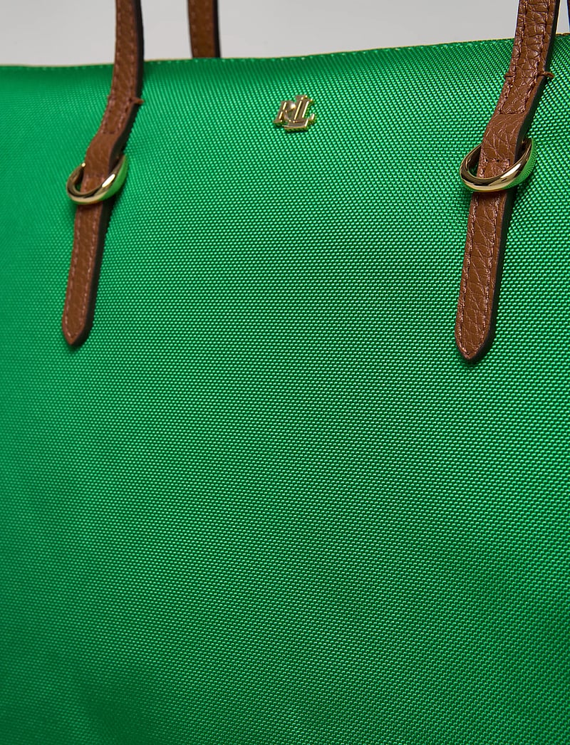 Lauren Ralph Lauren - Nylon Medium Keaton Tote Bag - pirkinių krepšiai - green topaz/laure - 3