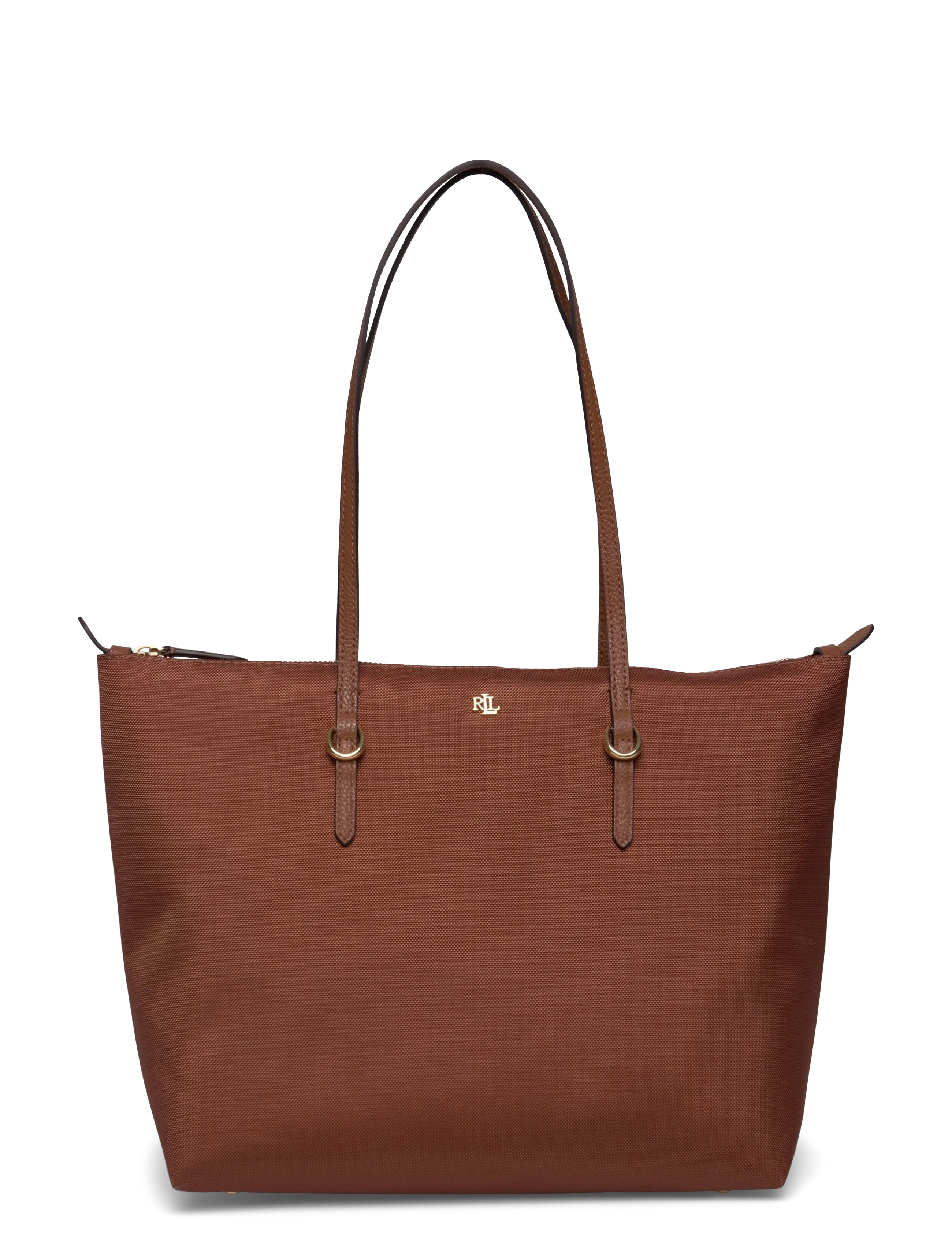 Lauren Ralph Lauren Nylon Medium Keaton Tote Bag - Ralph Lauren - LAUREN TAN/LAUREN / brown