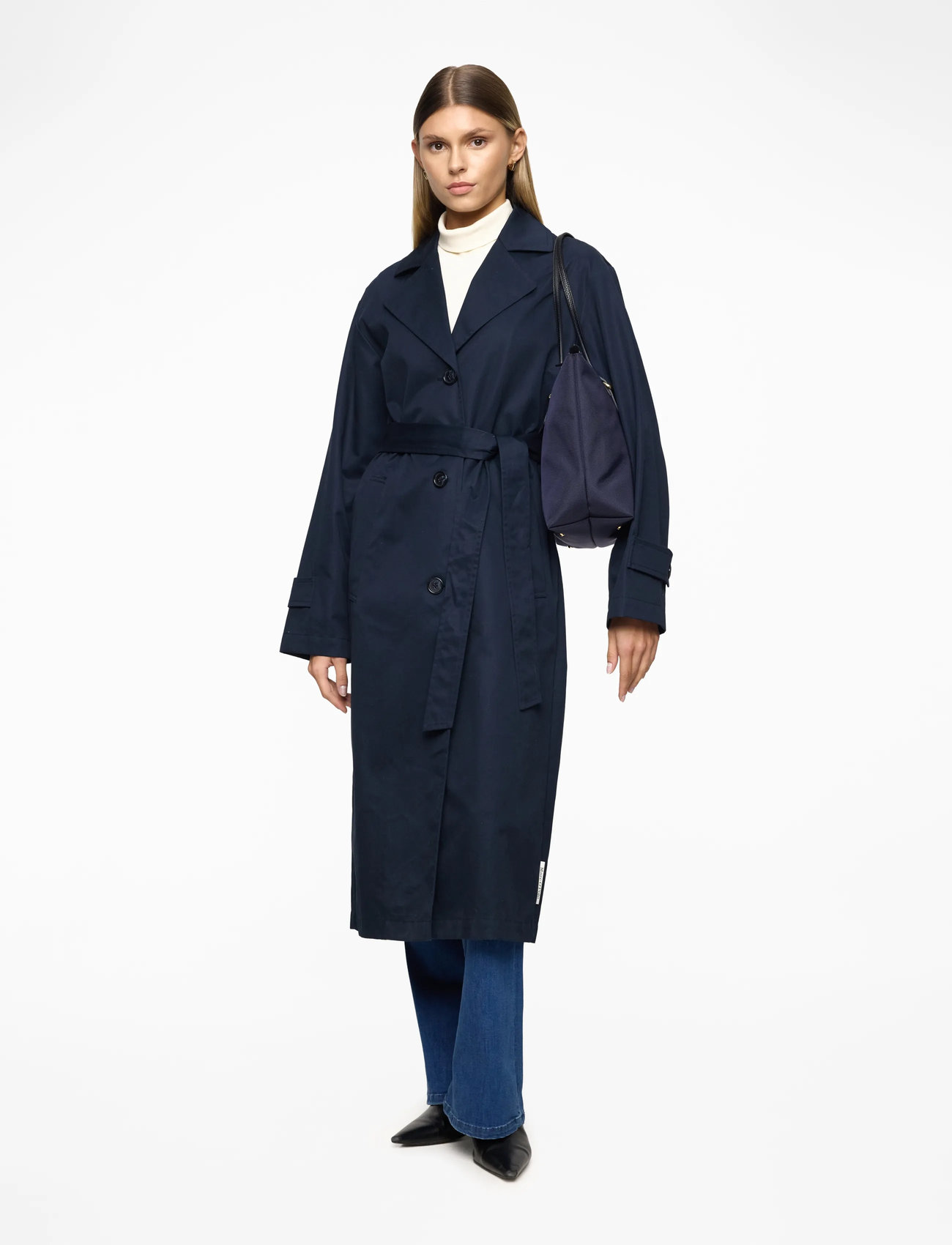 Lauren Ralph Lauren - Nylon Medium Keaton Tote Bag - pirkinių krepšiai - refined navy - 2