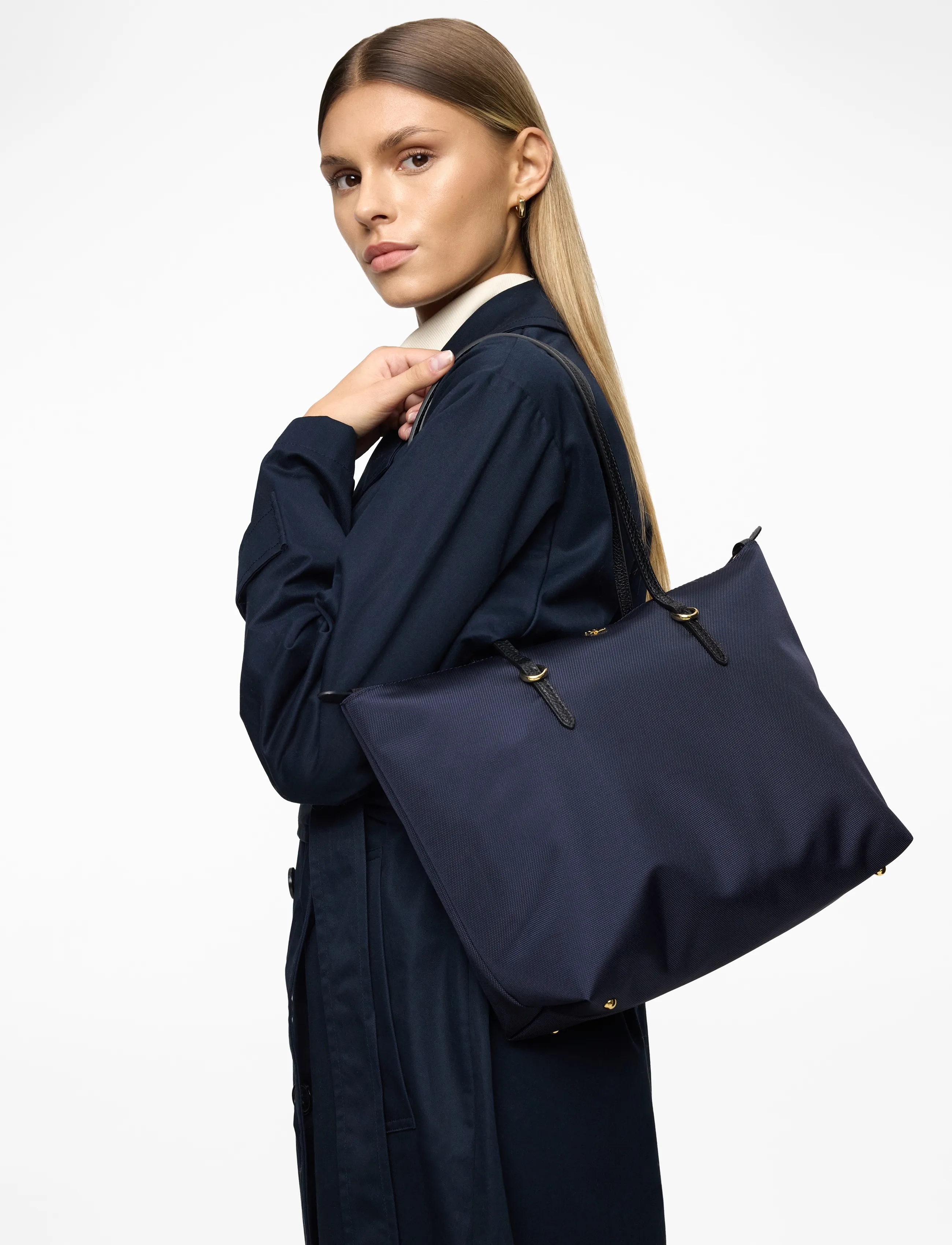 Lauren Ralph Lauren Nylon Medium Keaton Tote Bag - Shopper - REFINED NAVY / blue