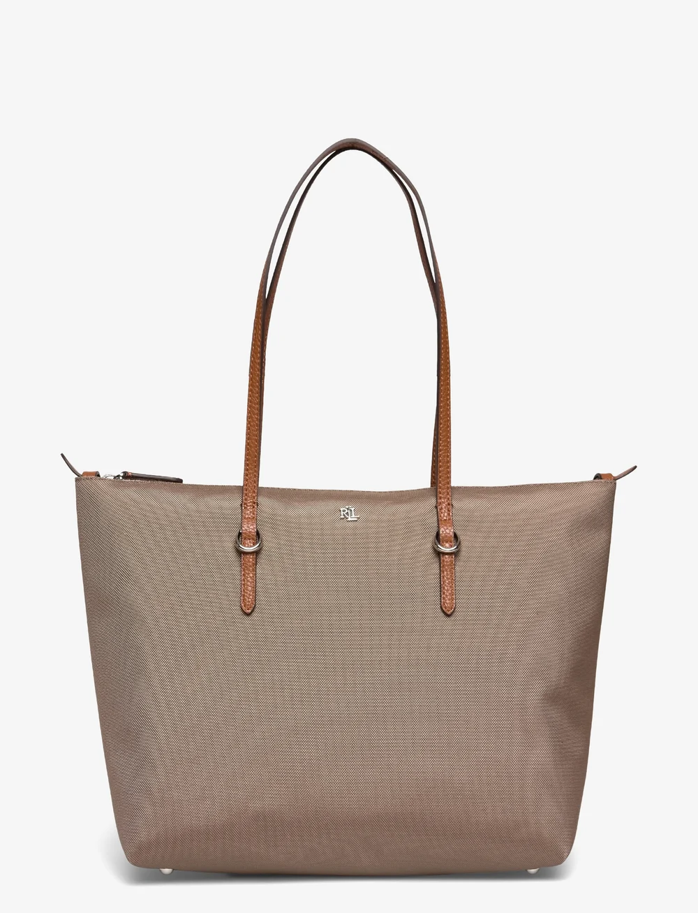Lauren Ralph Lauren - Nylon Medium Keaton Tote Bag - totes - taupe brown/laure - 0