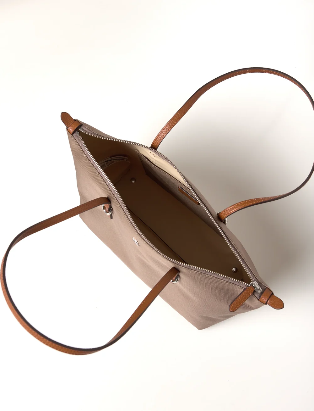 Lauren Ralph Lauren - Nylon Medium Keaton Tote Bag - totes - taupe brown/laure - 4
