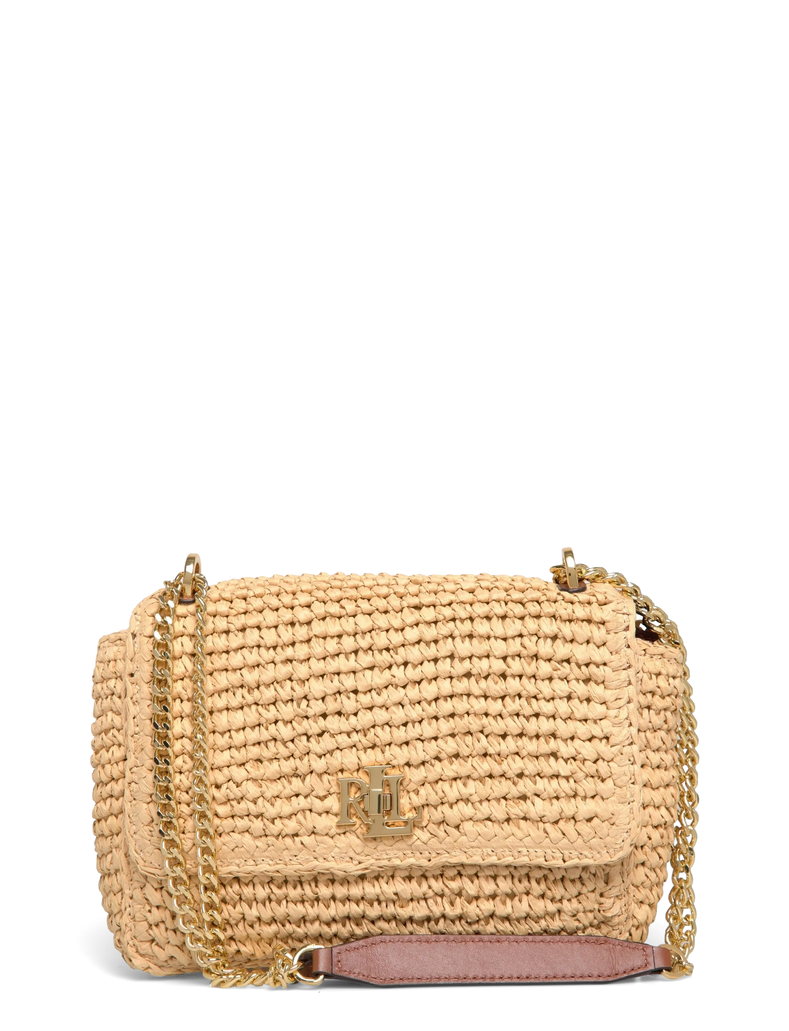 Lauren Ralph Lauren Woven Straw Medium Sophee Bag - Nyheder - NATURAL/LAUREN TA / beige