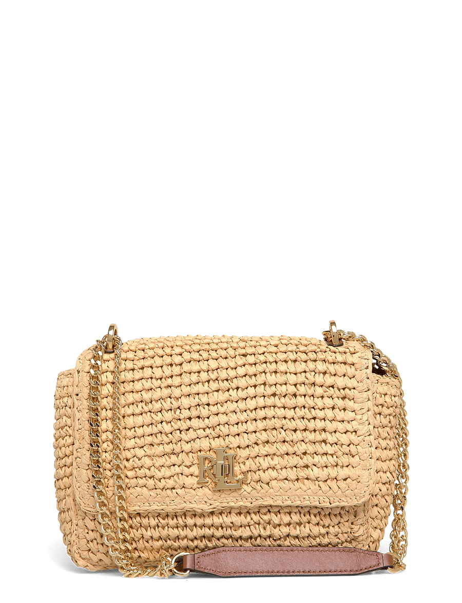 Lauren Ralph Lauren - Woven Straw Medium Sophee Bag - crossbody bags - natural/lauren ta - 0