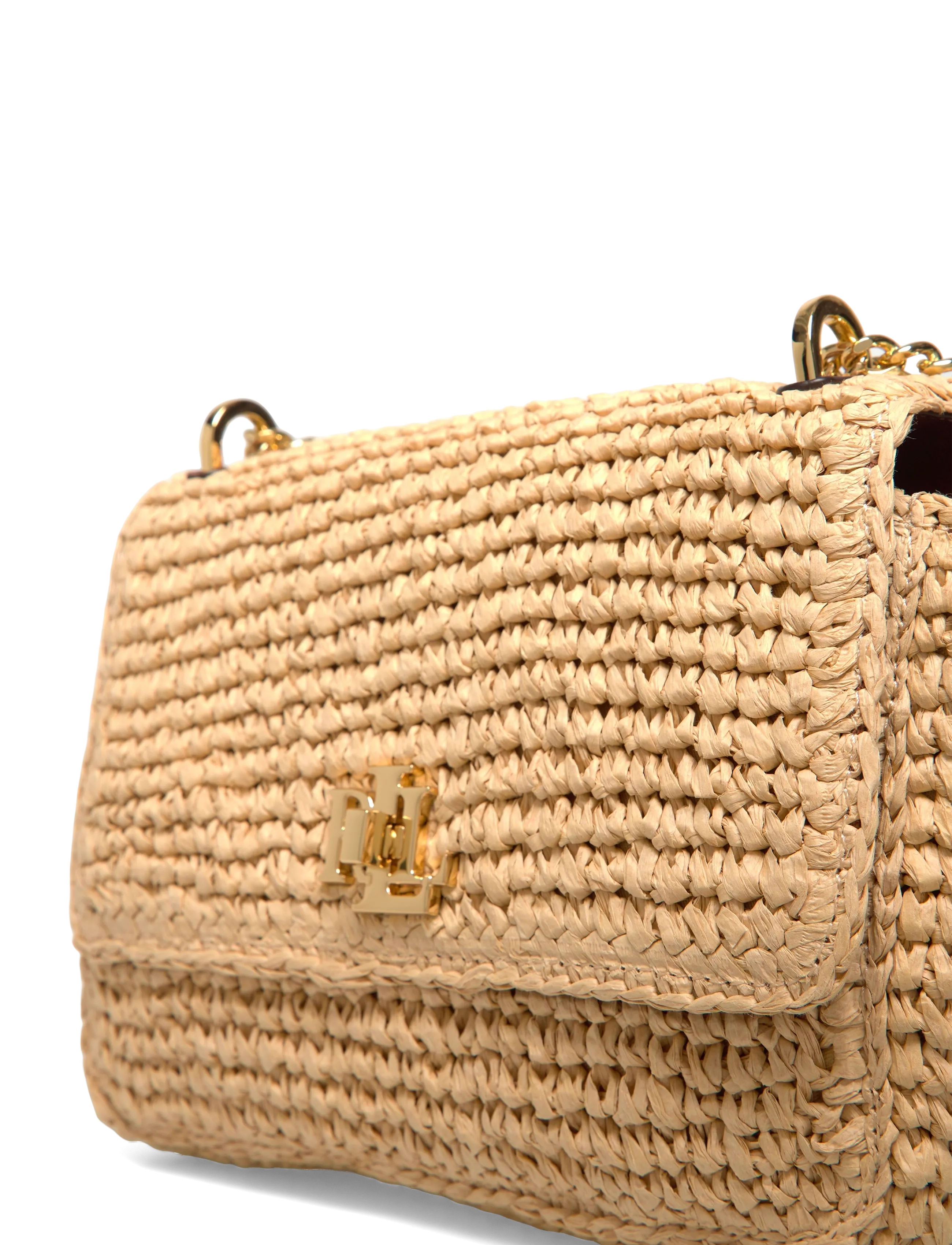 Lauren Ralph Lauren - Woven Straw Medium Sophee Bag - crossbody bags - natural/lauren ta - 3