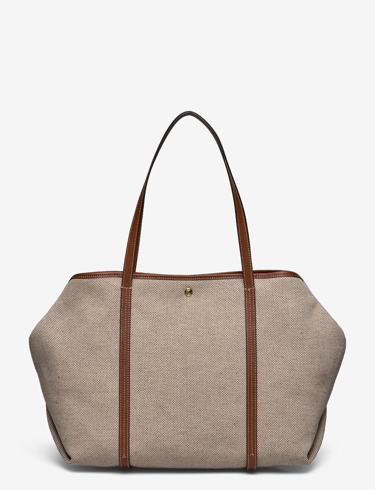 Lauren Ralph Lauren - Canvas & Leather Large Emerie Tote - natural_lauren ta - 1