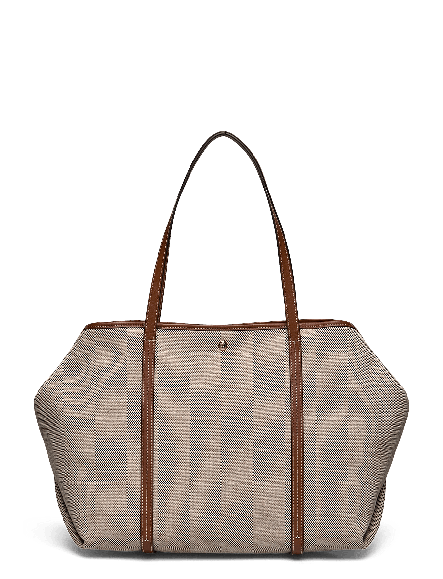 Lauren Ralph Lauren - CRSS DYE CNVS/NT SM-EMERIE TOTE-TTE - natural_lauren ta - 1