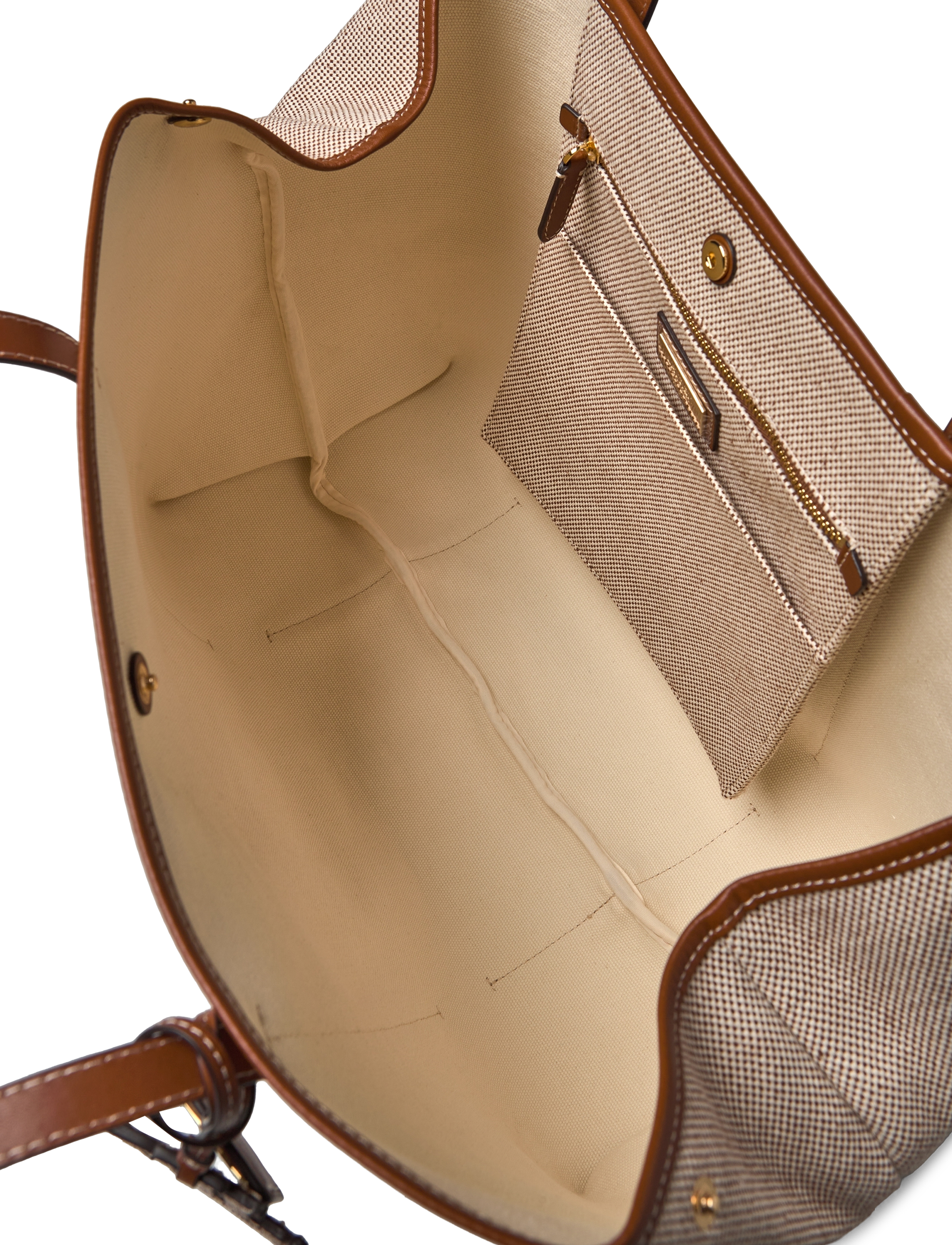 Lauren Ralph Lauren - CRSS DYE CNVS/NT SM-EMERIE TOTE-TTE - natural_lauren ta - 4