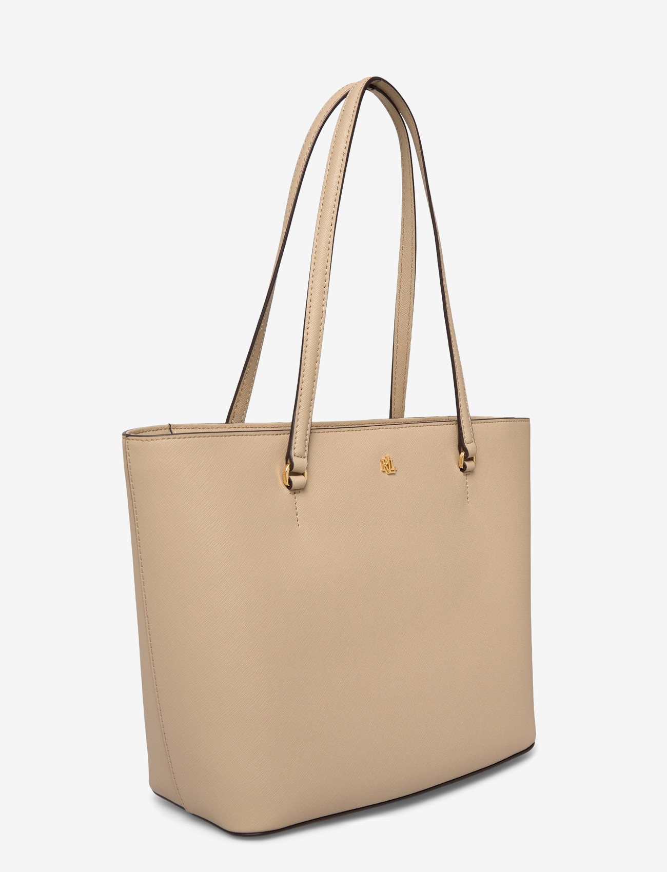 Lauren Ralph Lauren - Crosshatch Leather Medium Karly Tote - shoppers - birch tan - 2