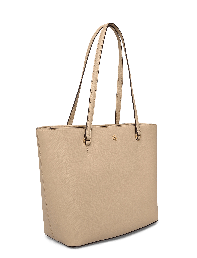 Lauren Ralph Lauren - Crosshatch Leather Medium Karly Tote - shoppers - birch tan - 2