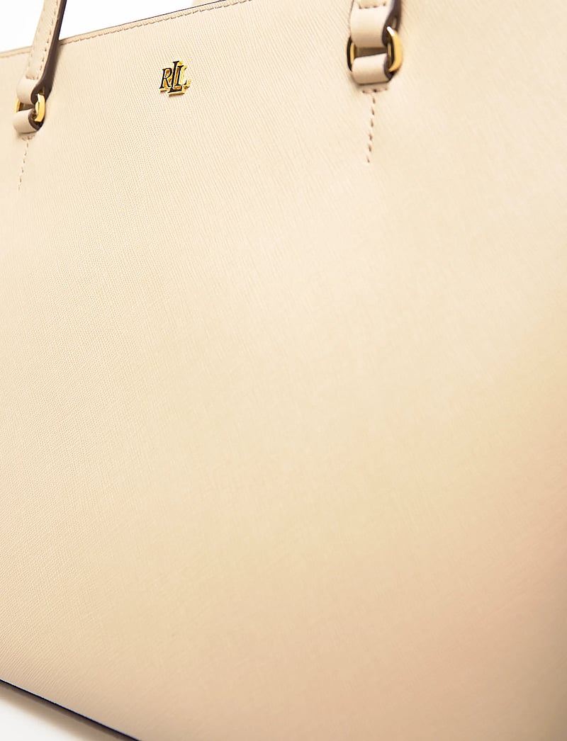 Lauren Ralph Lauren - Crosshatch Leather Medium Karly Tote - shoppers - birch tan - 4