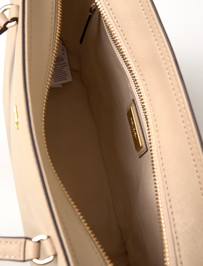 Lauren Ralph Lauren - Crosshatch Leather Medium Karly Tote - shoppers - birch tan - 5