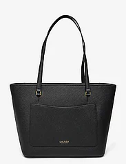 Lauren Ralph Lauren - Crosshatch Leather Medium Karly Tote - tote bags - black - 1