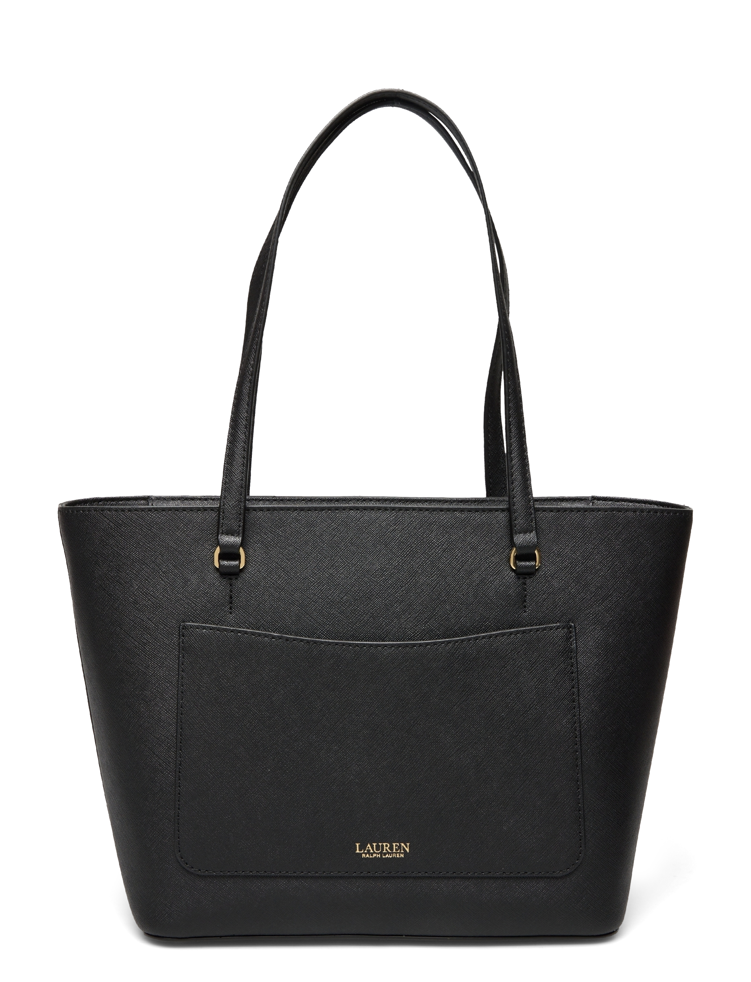 Lauren Ralph Lauren - CROSSHATCH LEATHER-KARLY SHPPER-TTE - shoppers - black - 1