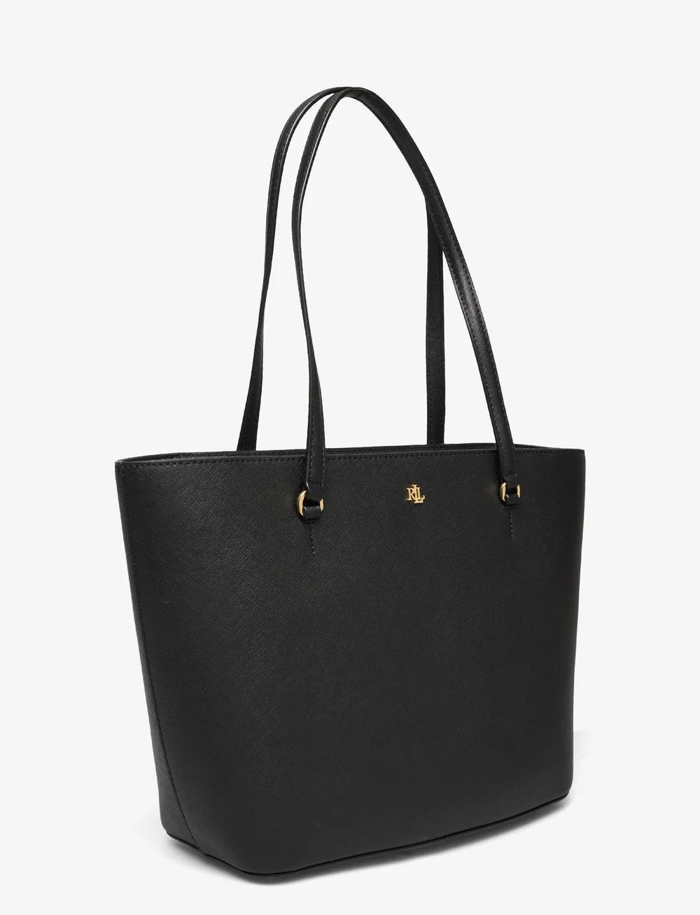 Lauren Ralph Lauren - Crosshatch Leather Medium Karly Tote - tote bags - black - 2