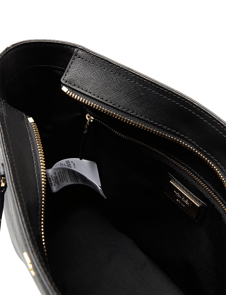 Lauren Ralph Lauren - Crosshatch Leather Medium Karly Tote - shopper - black - 3