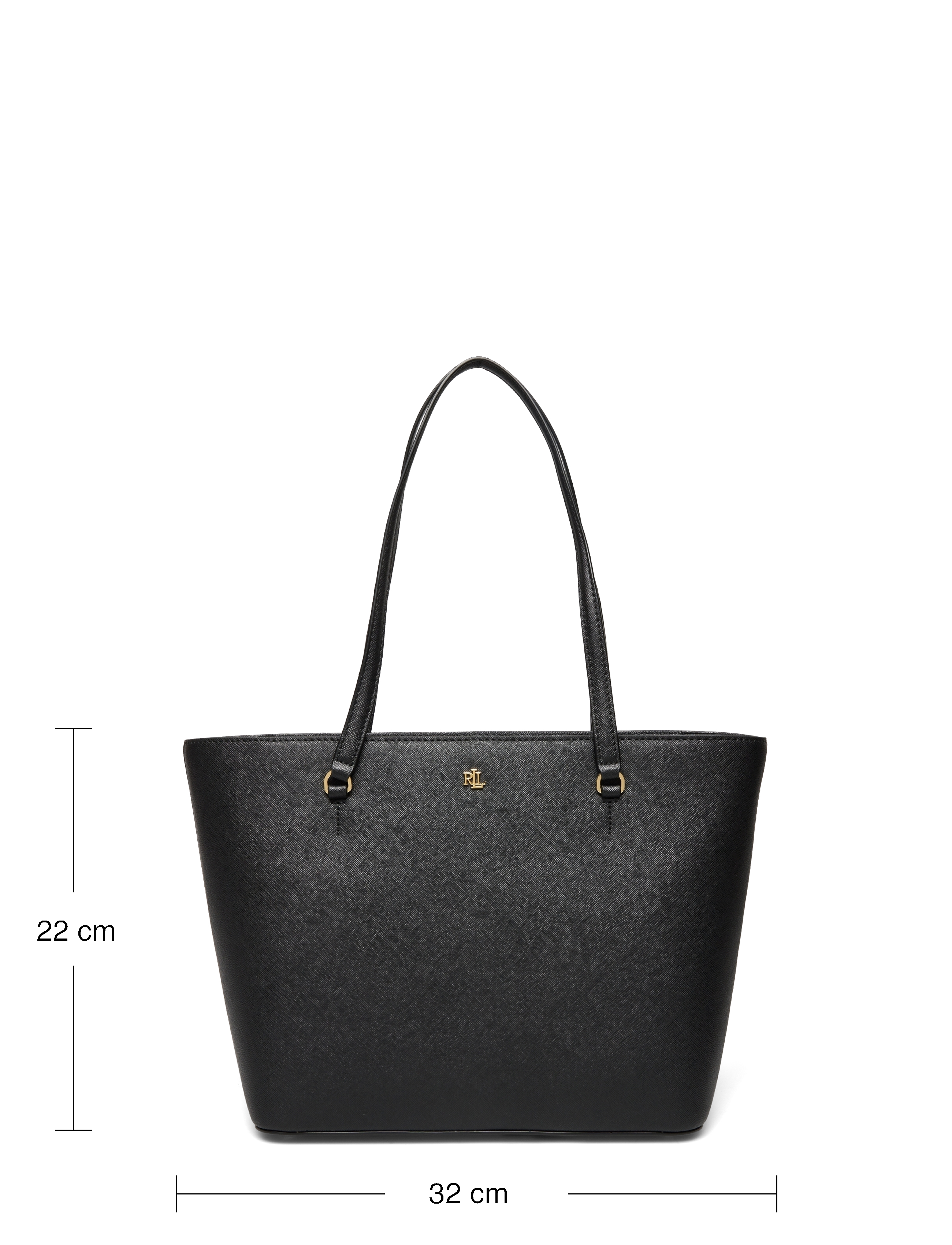 Lauren Ralph Lauren - Crosshatch Leather Medium Karly Tote - shopper - black - 4